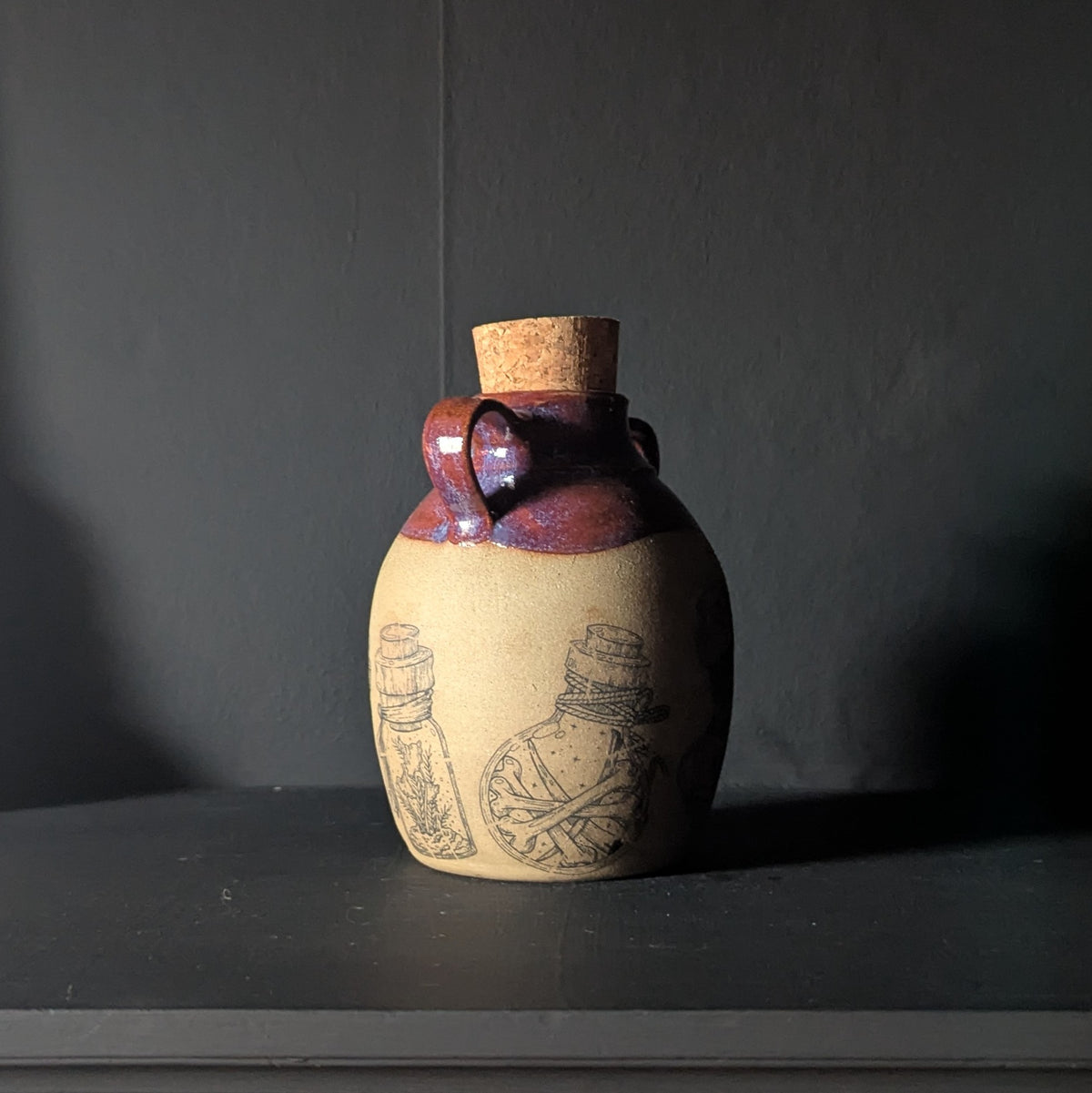 Autumn Plum Spell Jar Flask