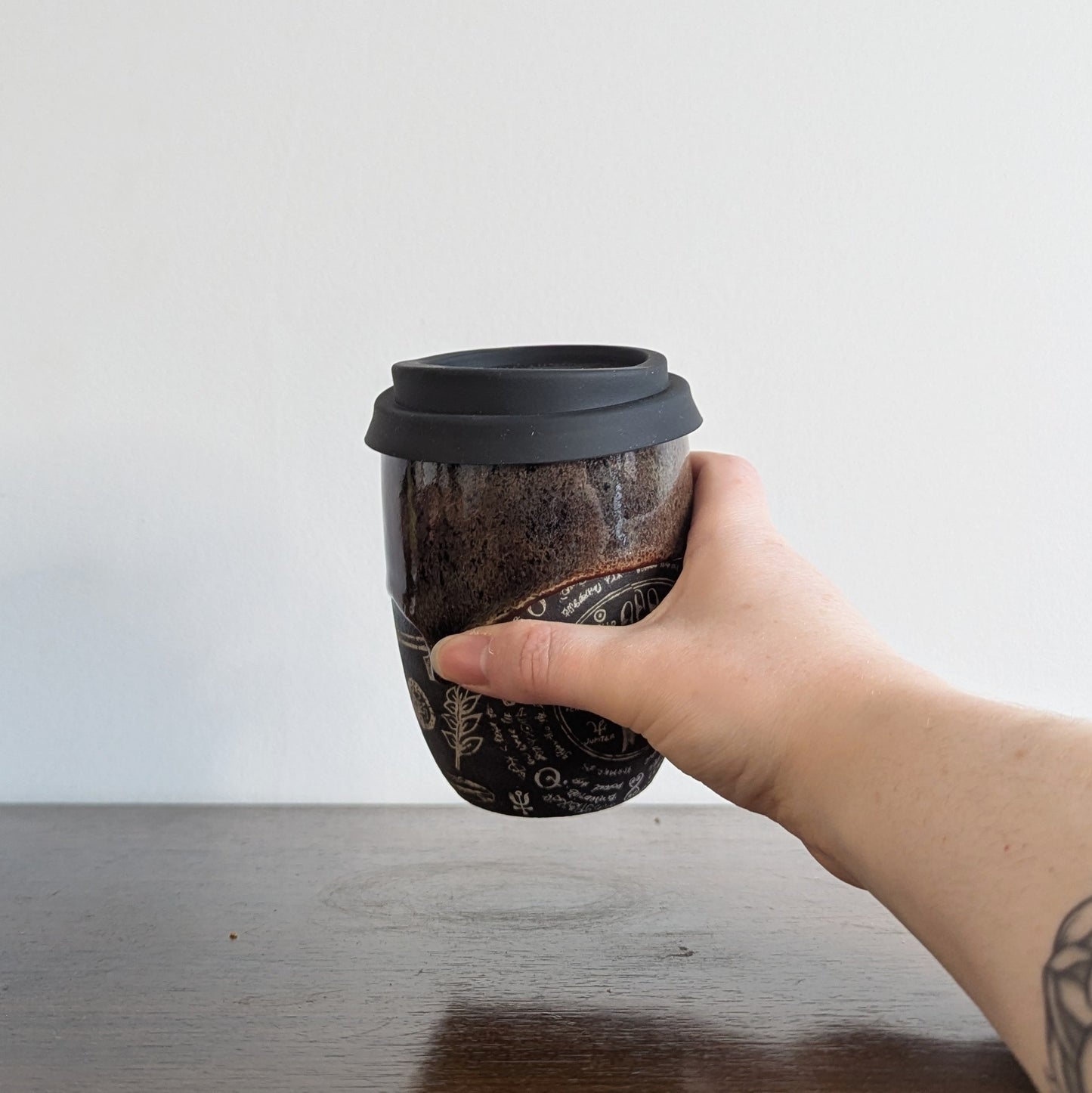 Mystic Travel Mug in Dragons Blood Glaze