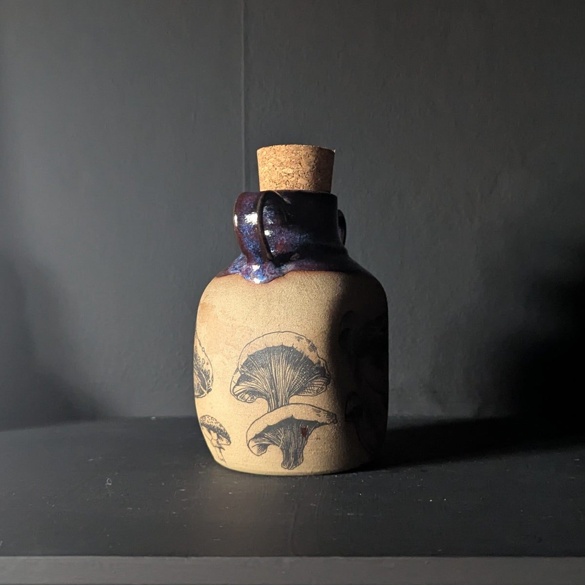 Mystic Purple Mushroom Flask