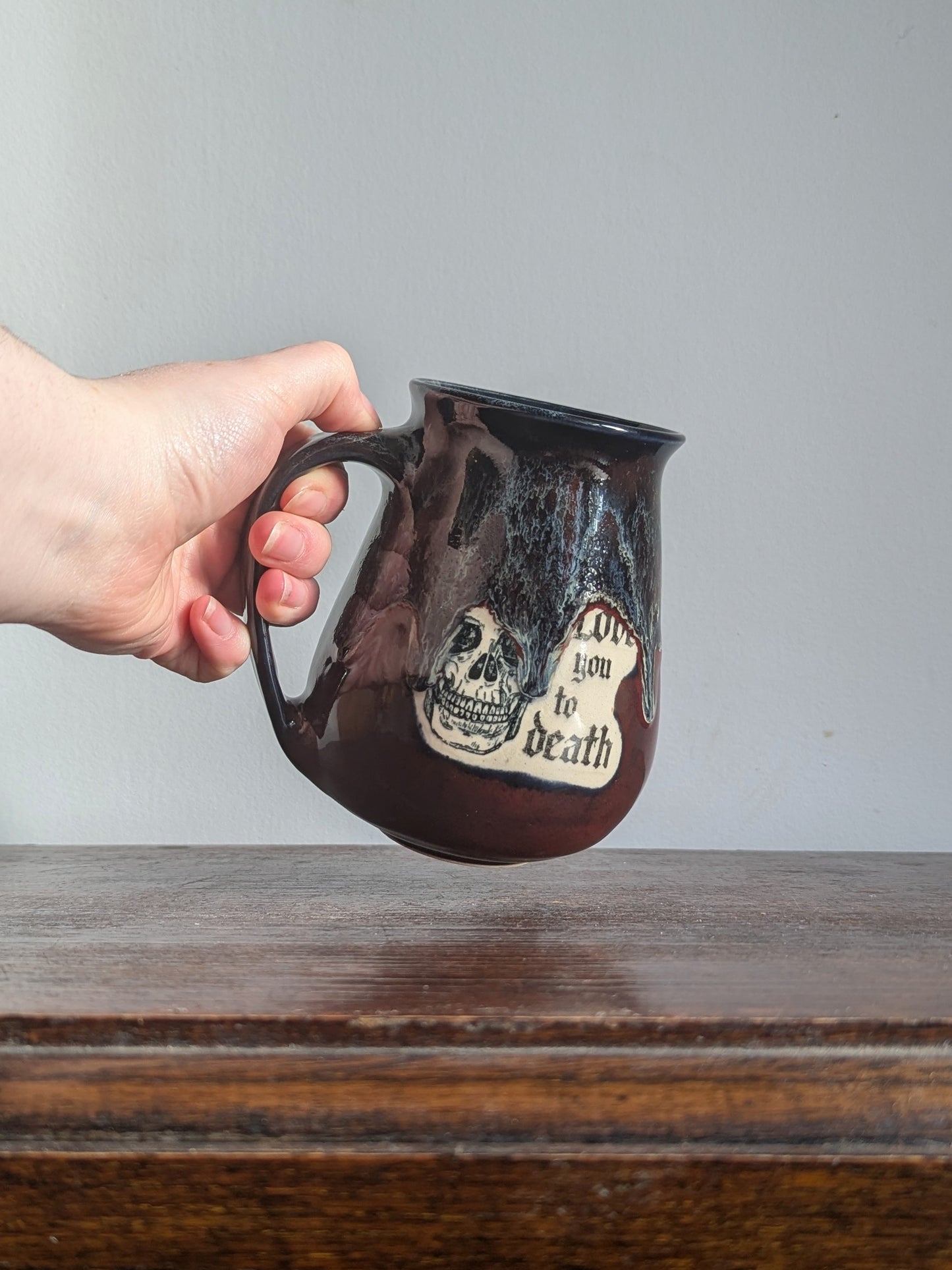 Love you to Death curved mug - Dracula