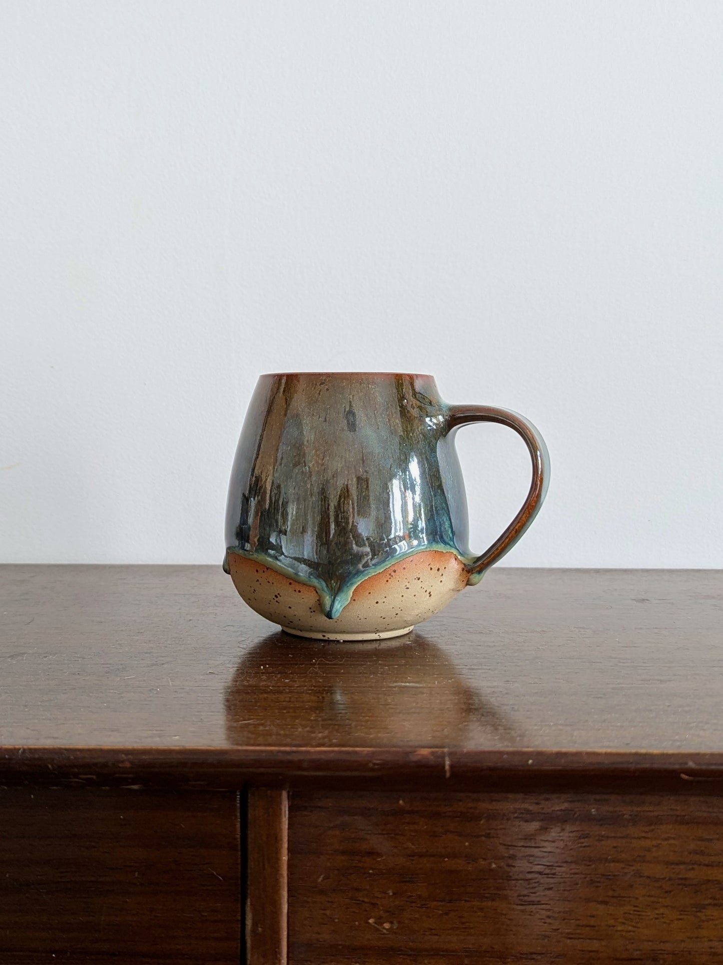 Pumpkin Ghostie mug in Autumn glaze