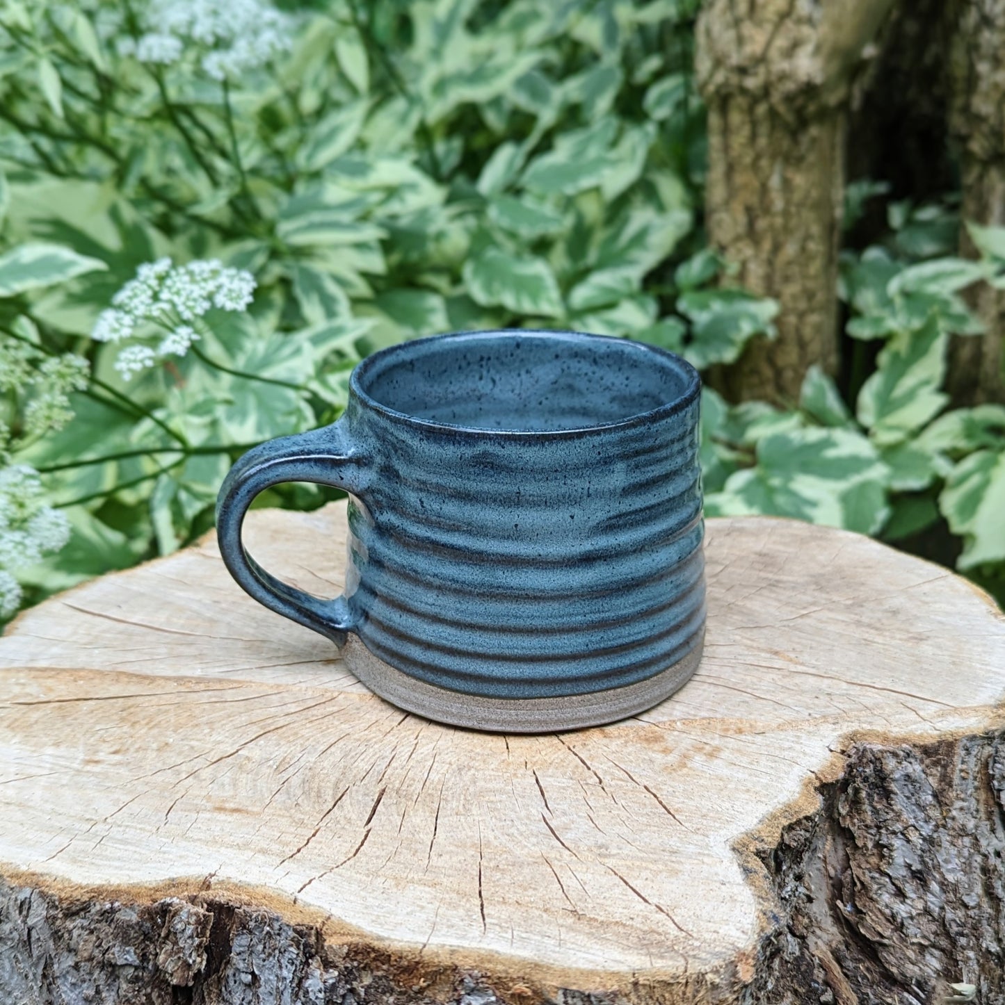 Misty Blue Textured Mug