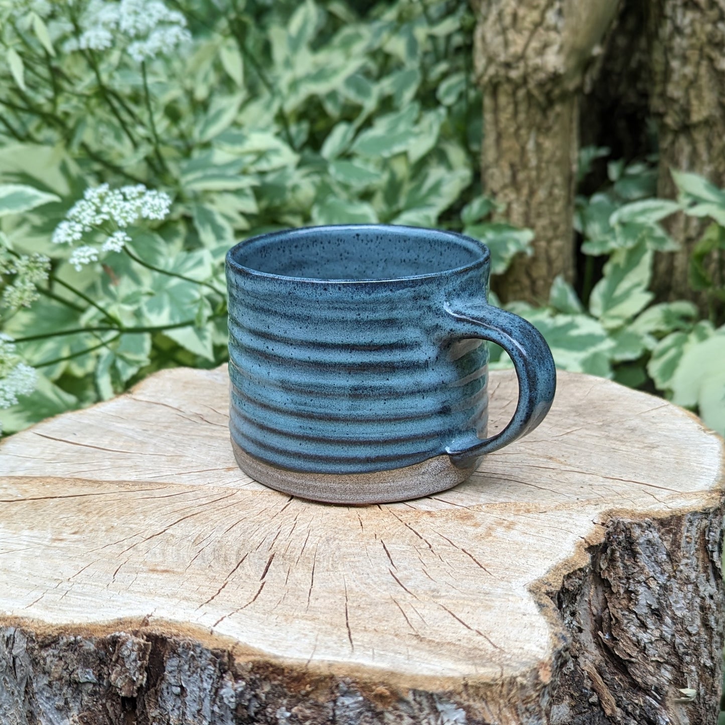 Misty Blue Textured Mug