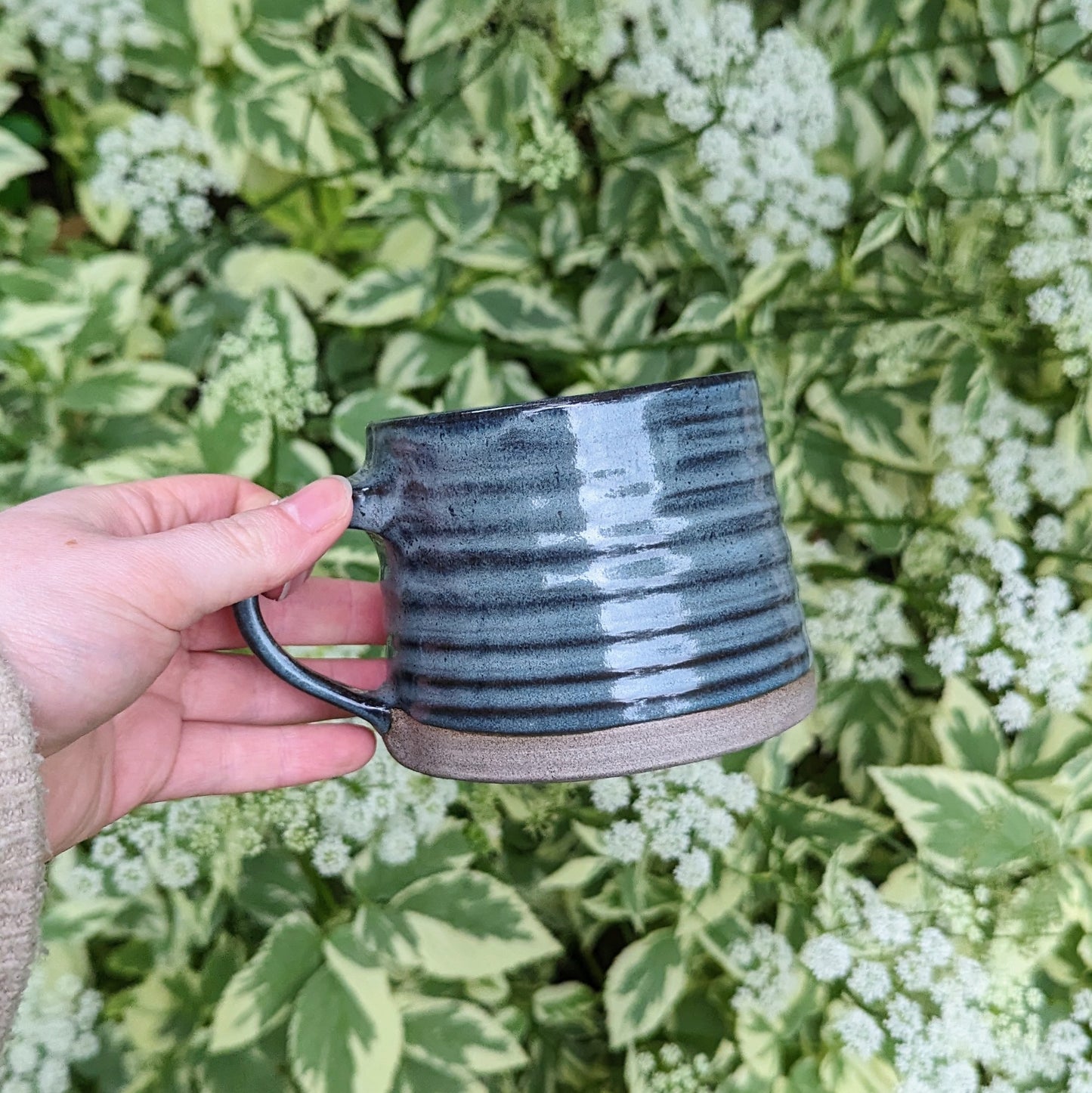 Misty Blue Textured Mug