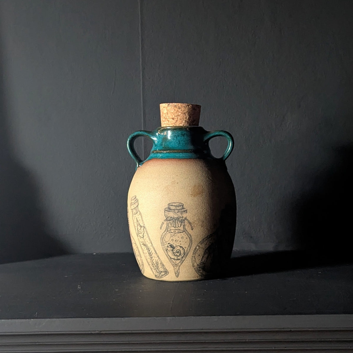 Mystic Turquoise Spell Jar Flask