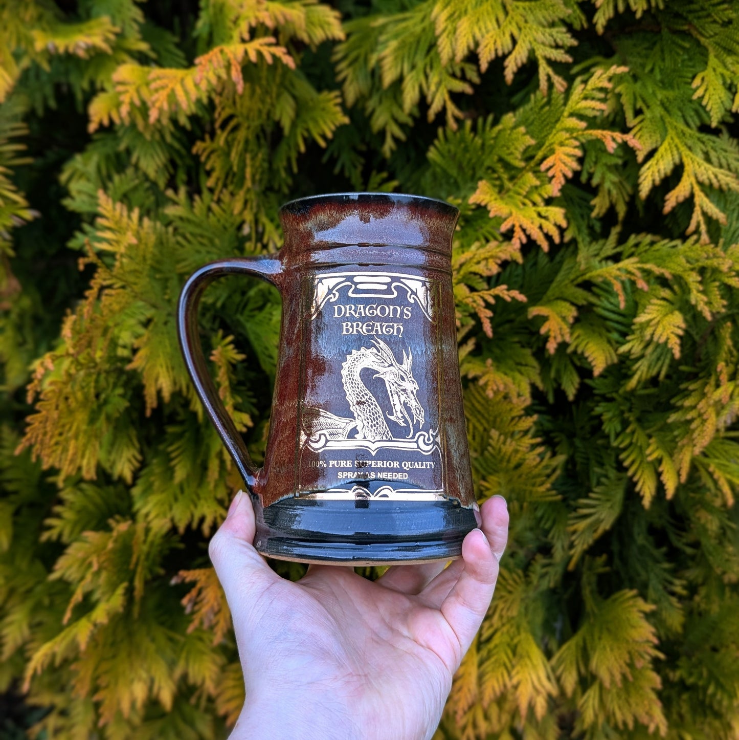 Gold Dragons Breath Tankard Mug