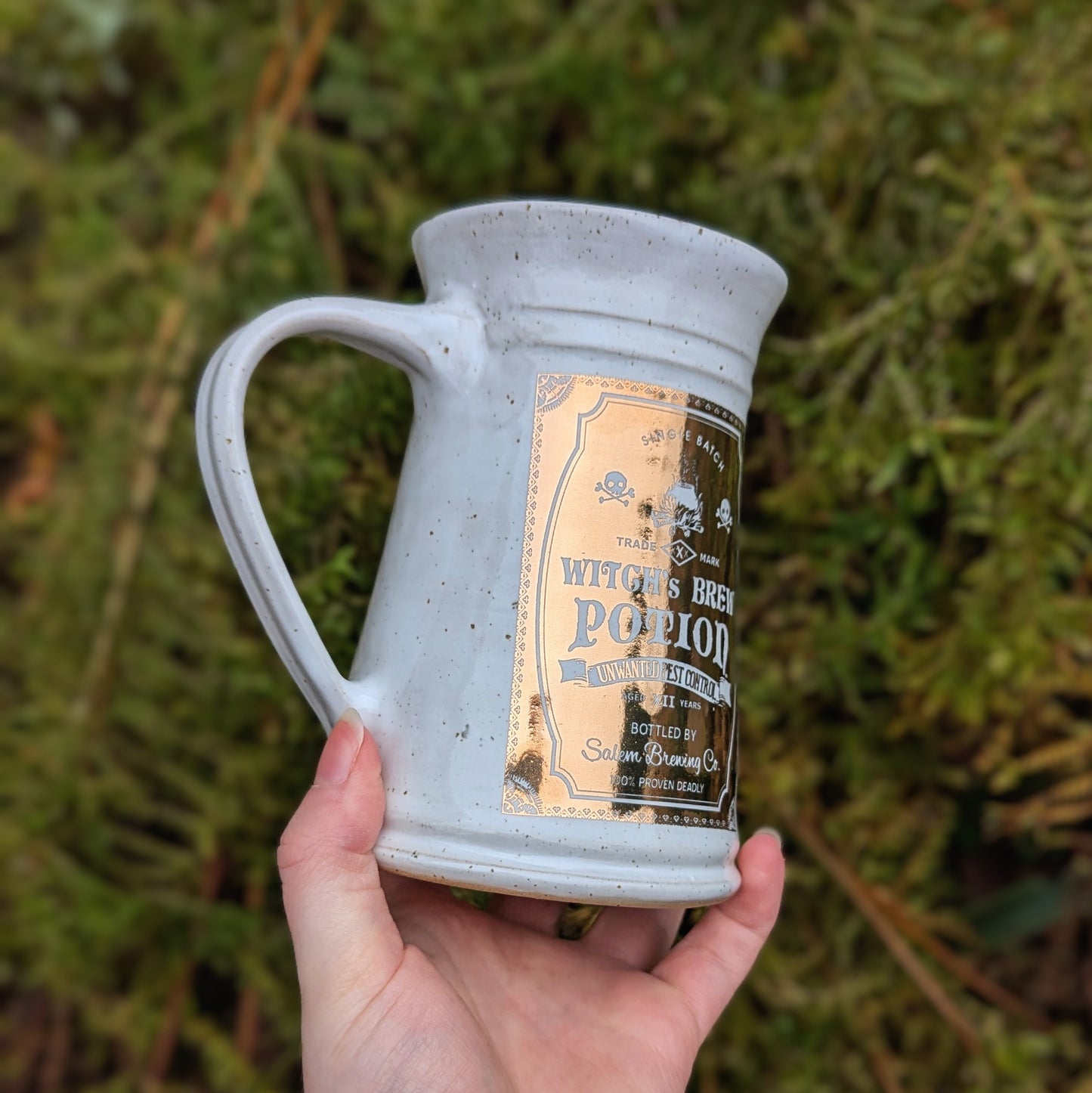 Gold Witches Brew Tankard Mug