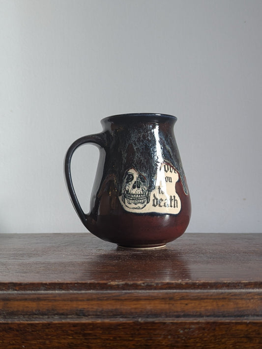 Love you to Death curved mug - Dracula