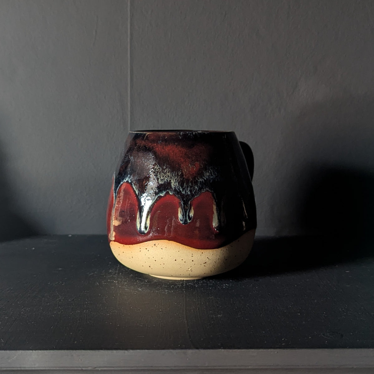 Ghostie mug in Dracula Glaze