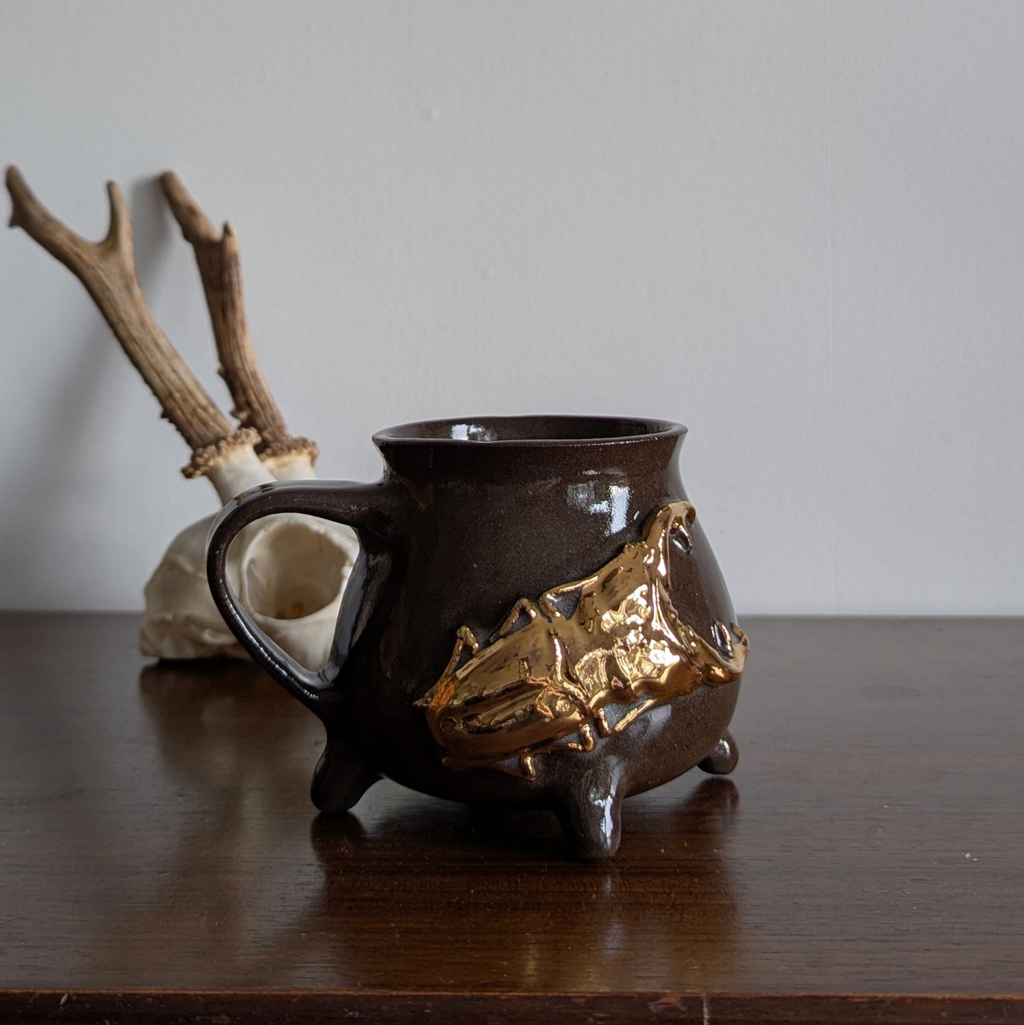 Gold Beetle Cauldron Mug - A