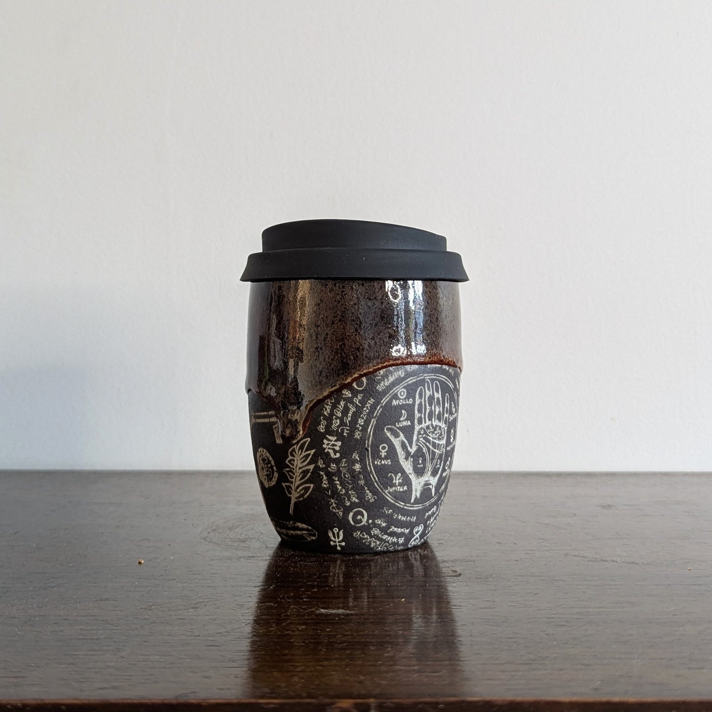 Mystic Travel Mug in Dragons Blood Glaze