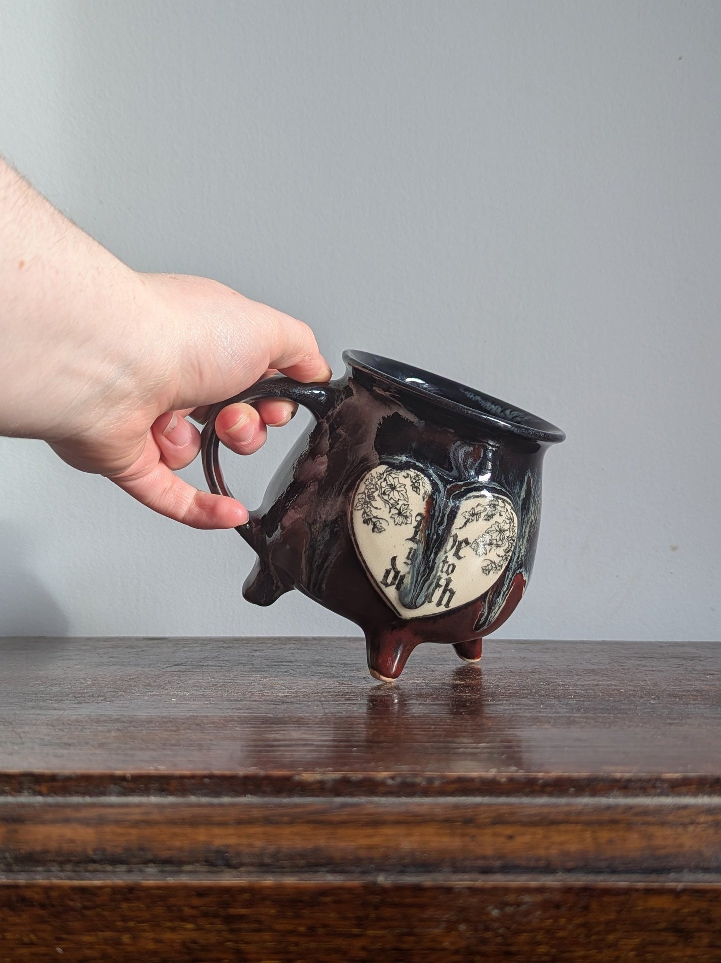 Love you to Death Cauldron Mug - Dracula