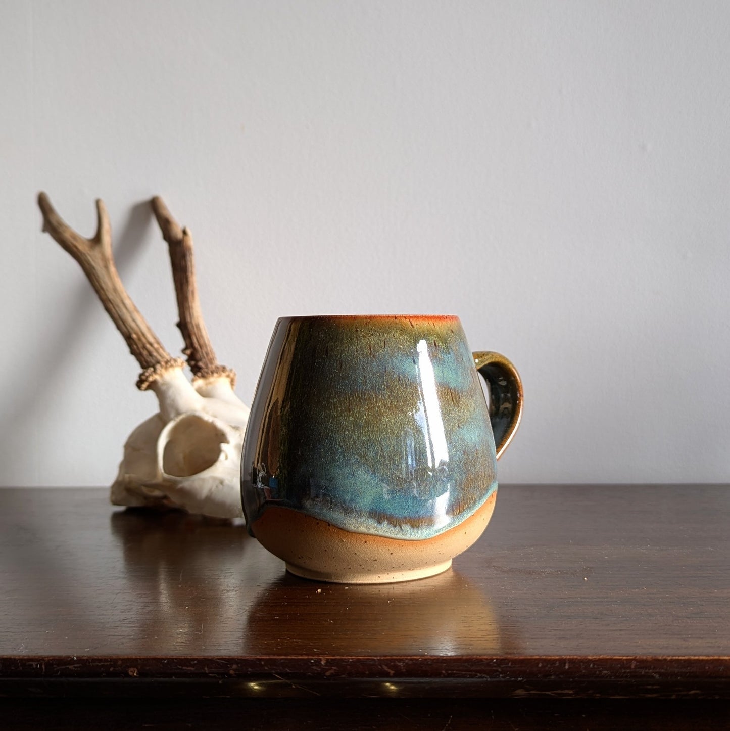 Pumpkin Ghostie mug in Autumn glaze