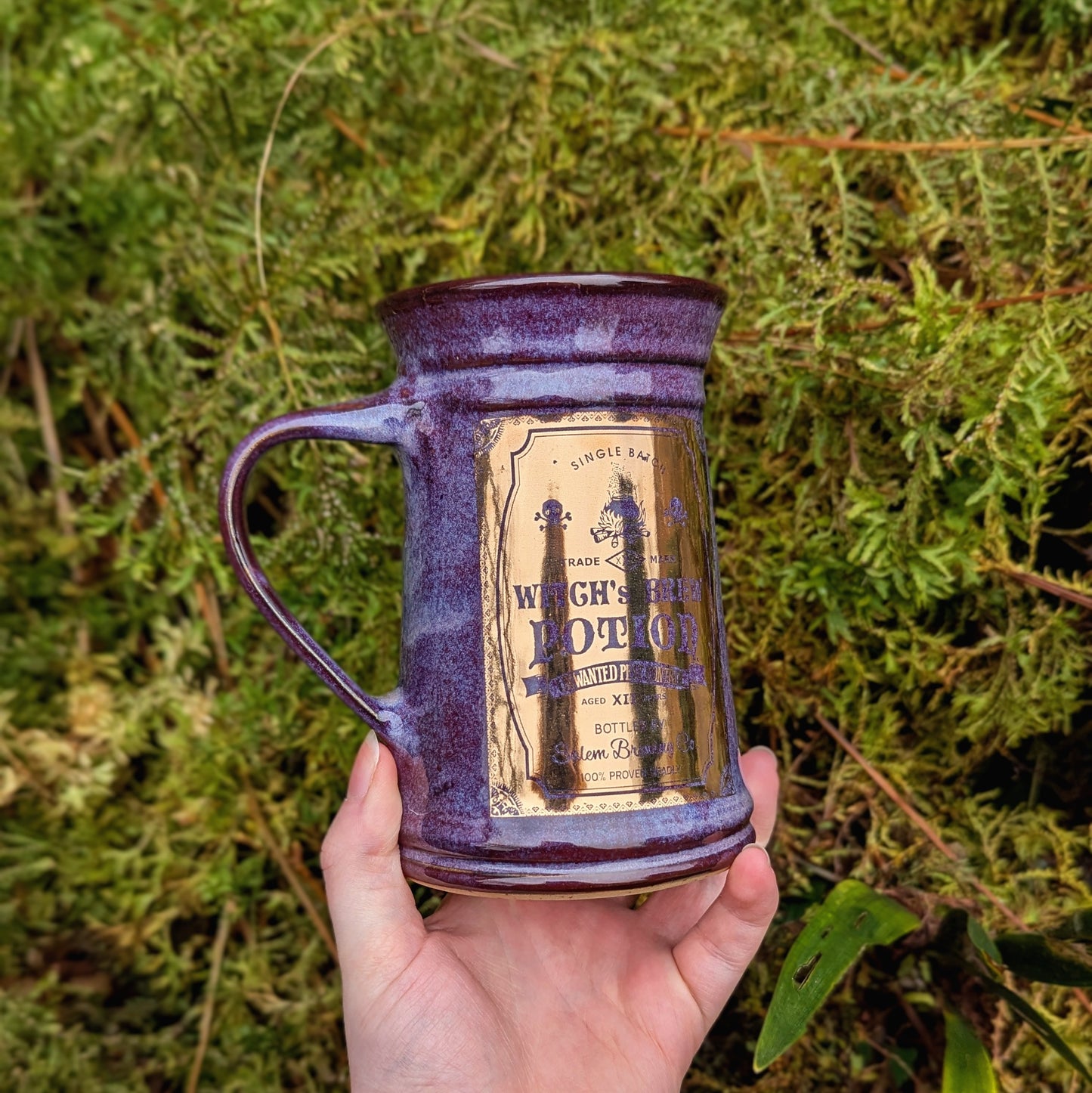 Gold Witches Brew Tankard Mug