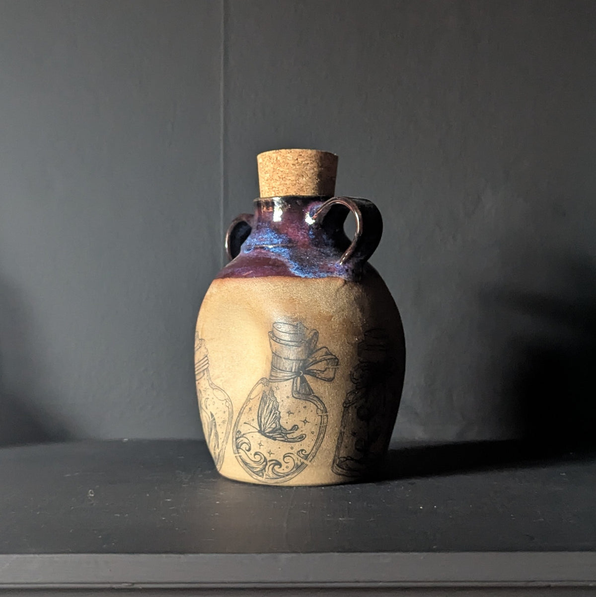 Mystic Purple Spell Jar Flask