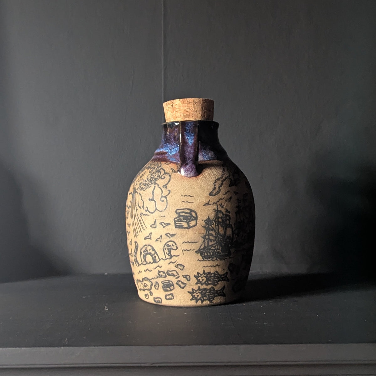 Mystic Purple Map Flask