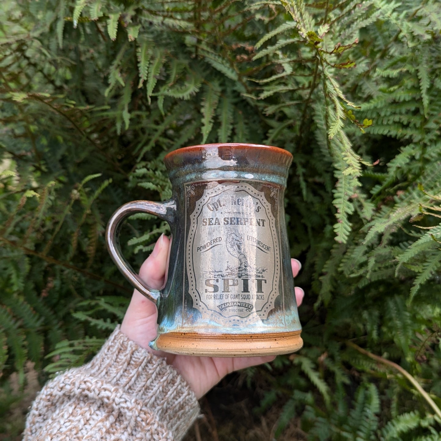 Gold Sea Serpent Spit Tankard Mug