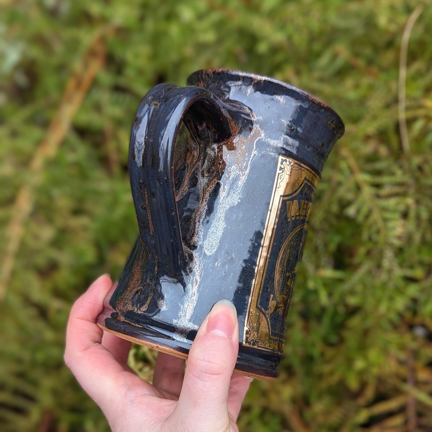 Gold Merlin's Wizard Oil Tankard Mug