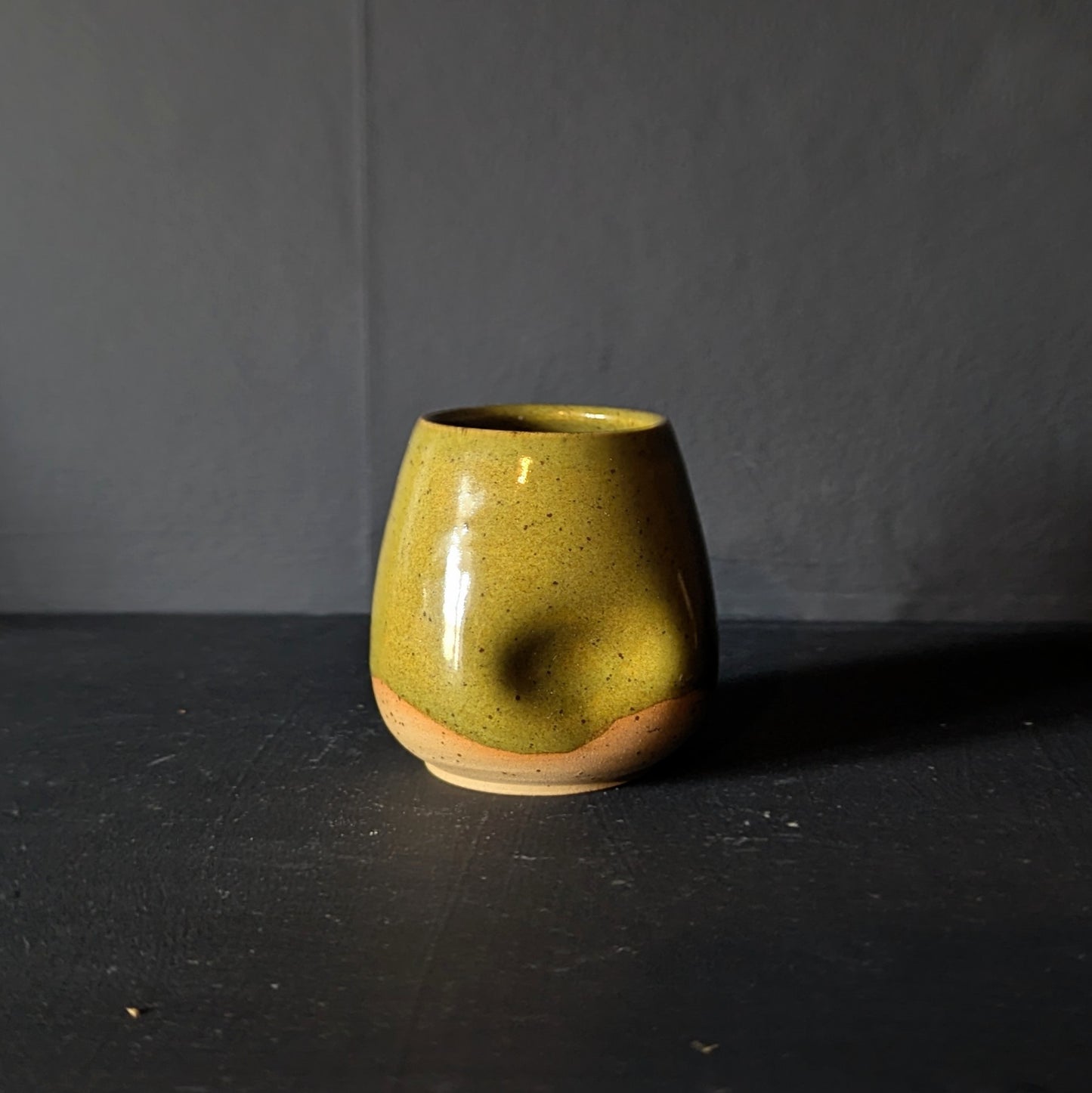 Miniature Thumb Indent Cup in Olive