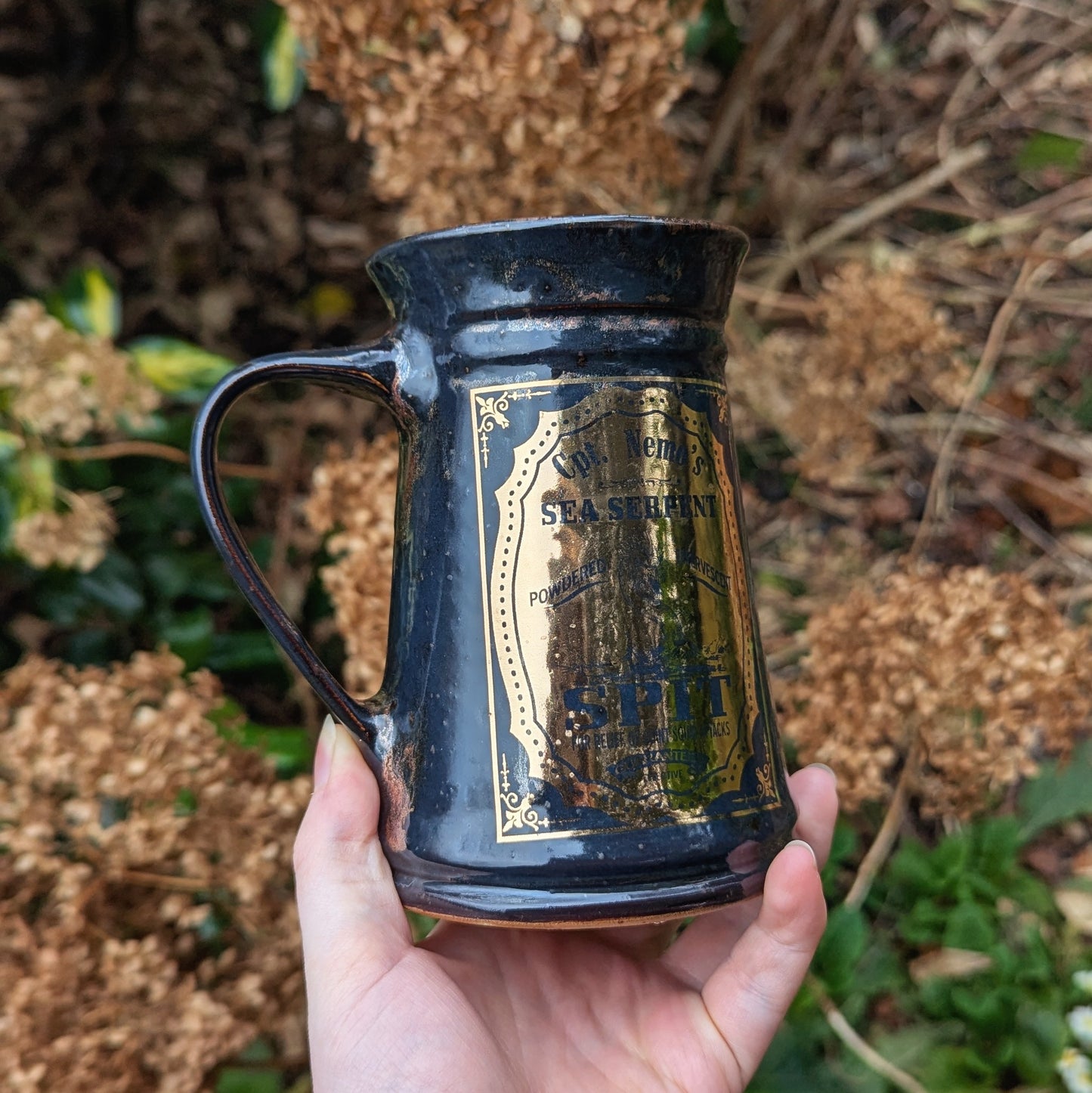 Gold Sea Serpent Spit Tankard Mug