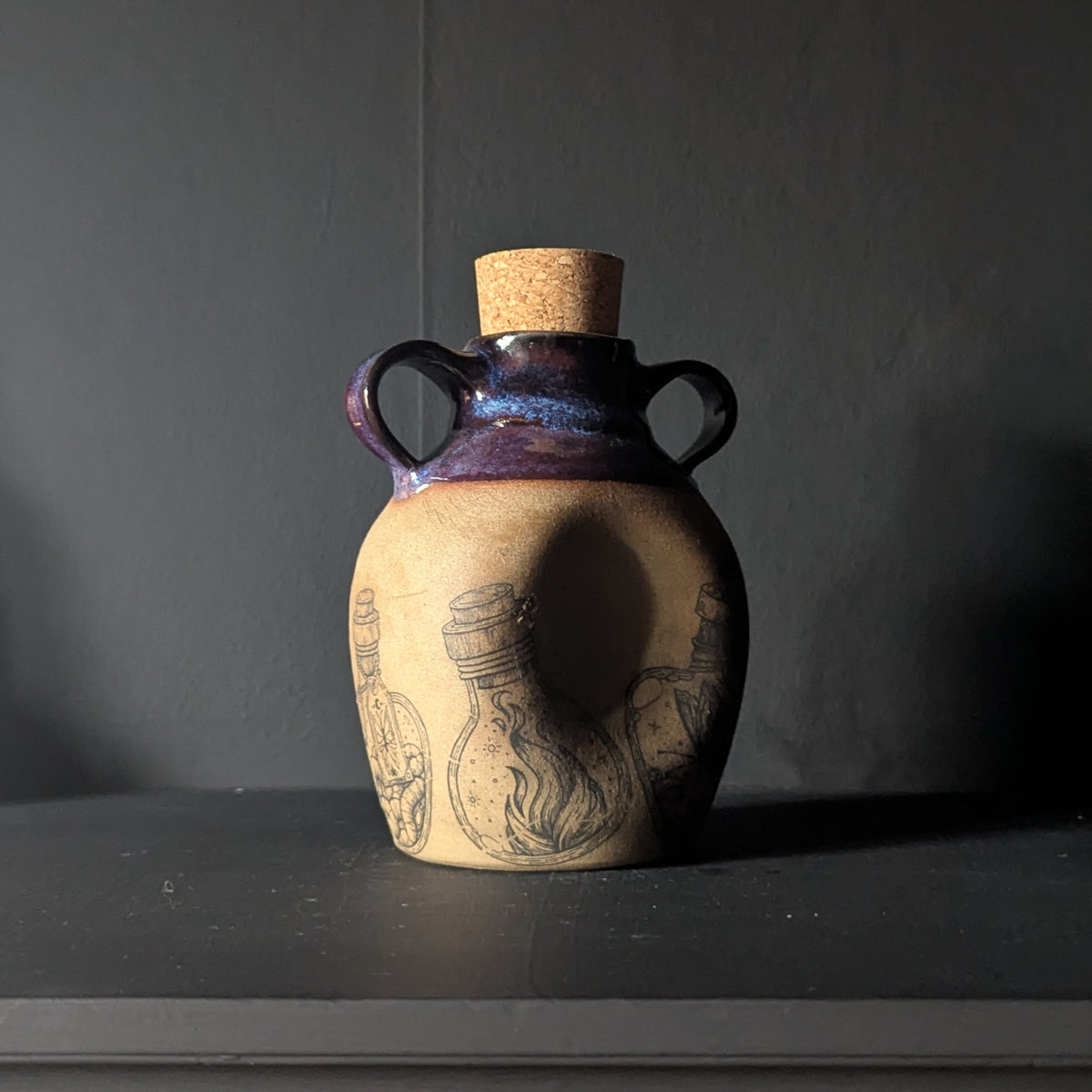 Mystic Purple Spell Jar Flask