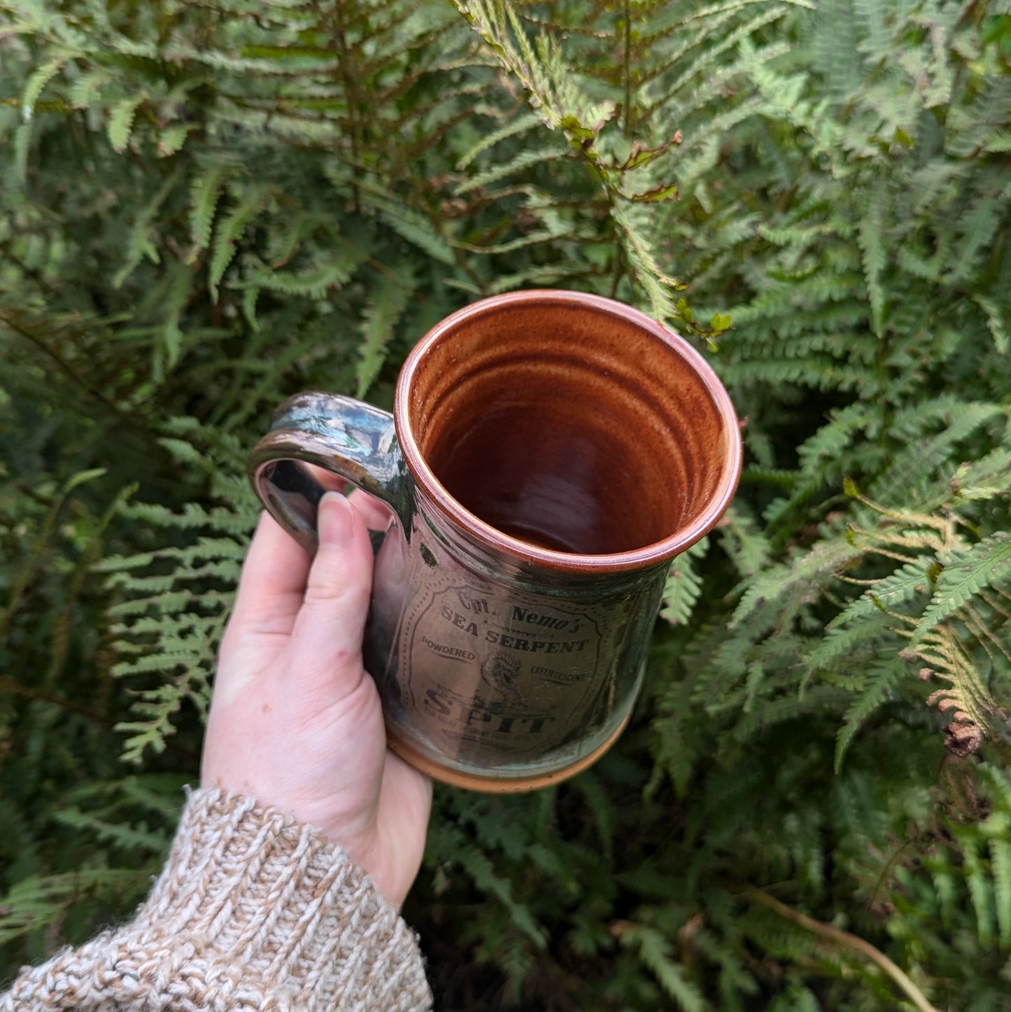 Gold Sea Serpent Spit Tankard Mug