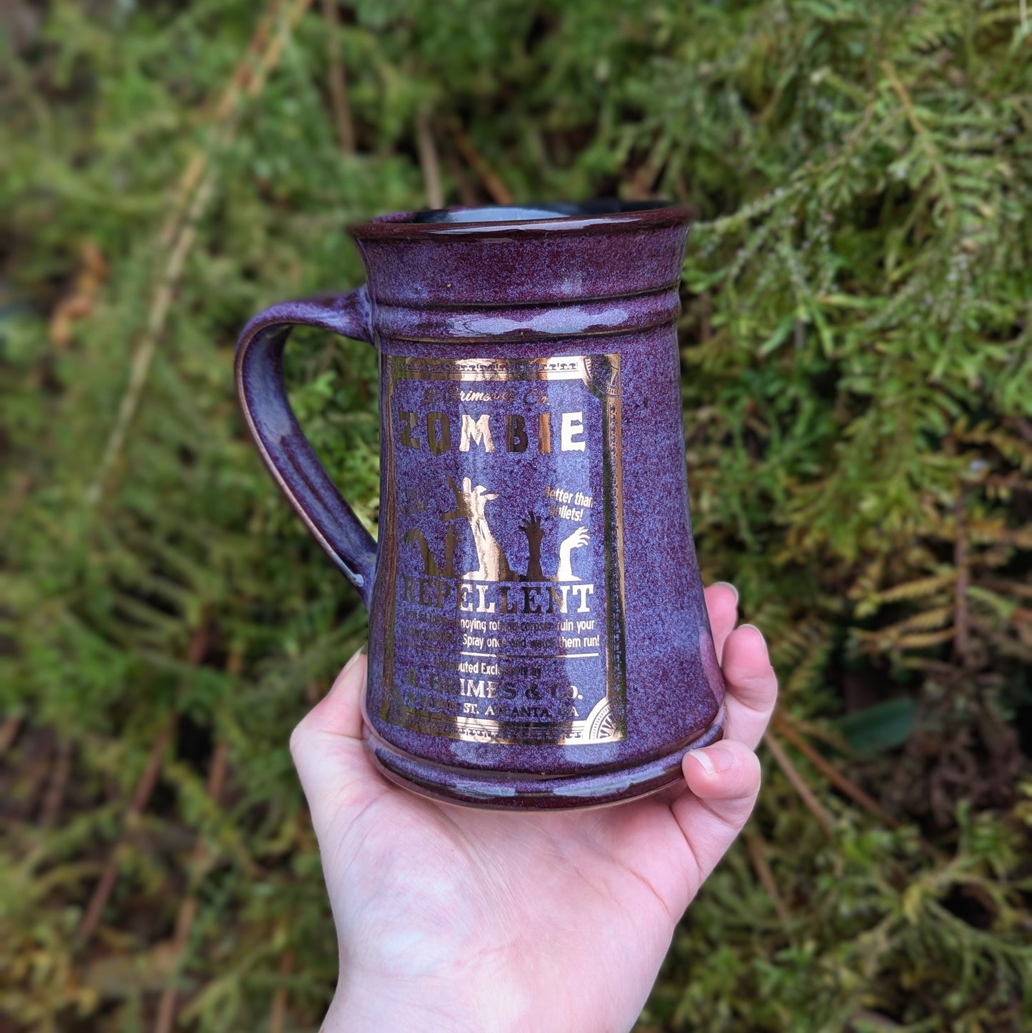 Gold Zombie Repellent Tankard Mug