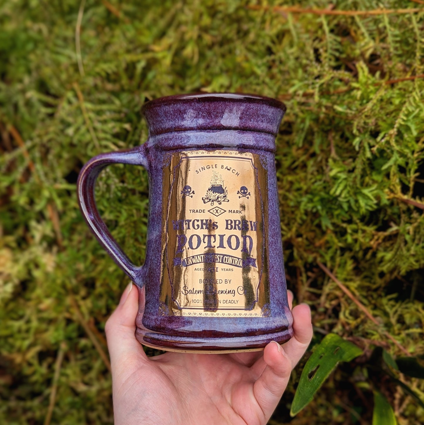 Gold Witches Brew Tankard Mug