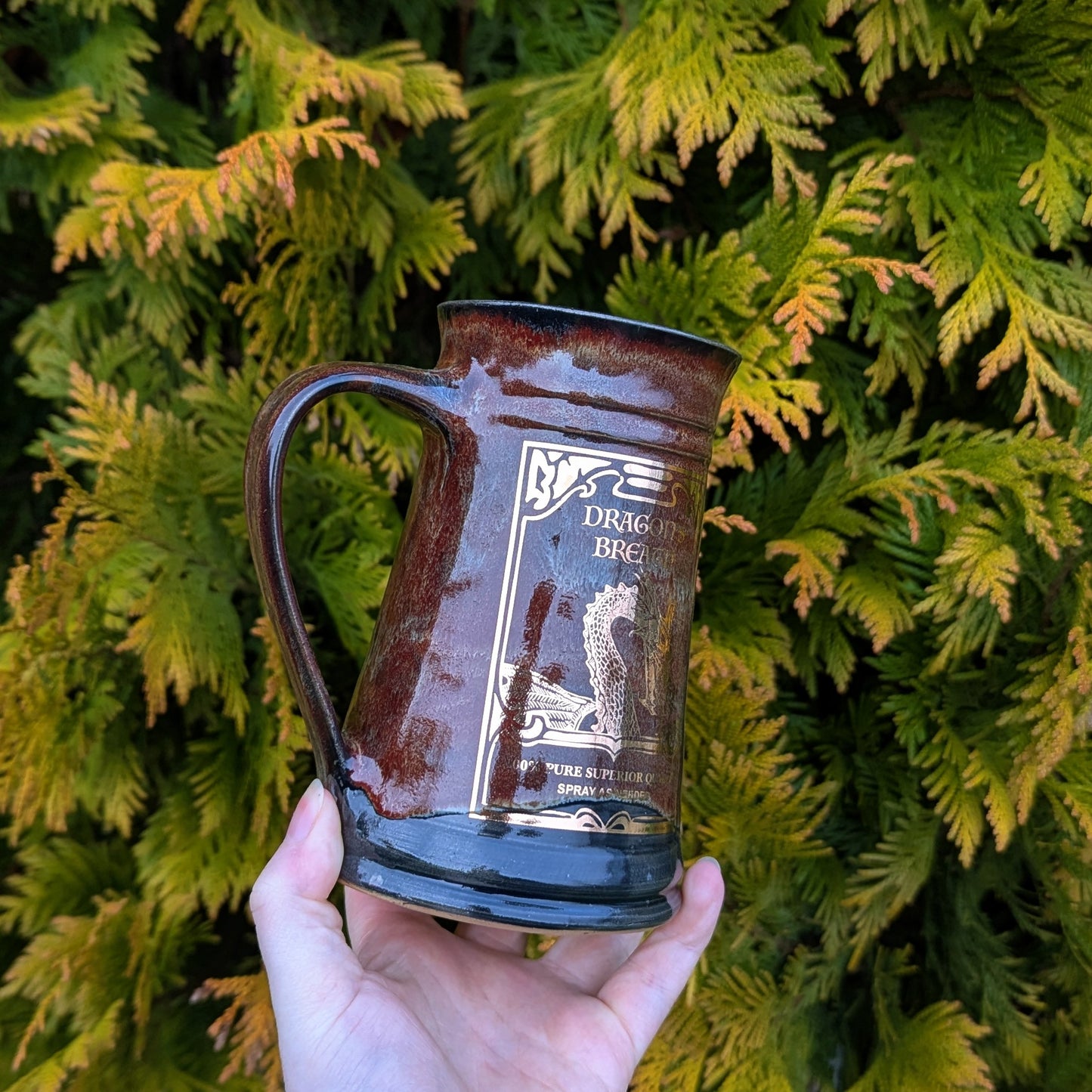 Gold Dragons Breath Tankard Mug