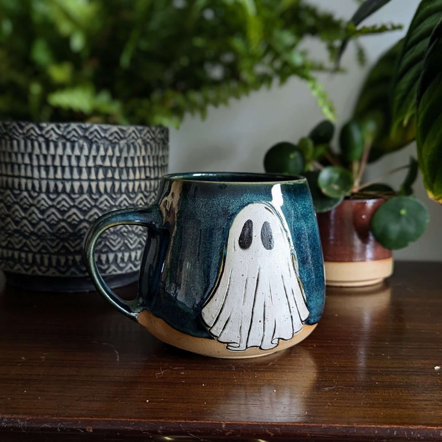 Ghostie Mug in Storm glaze