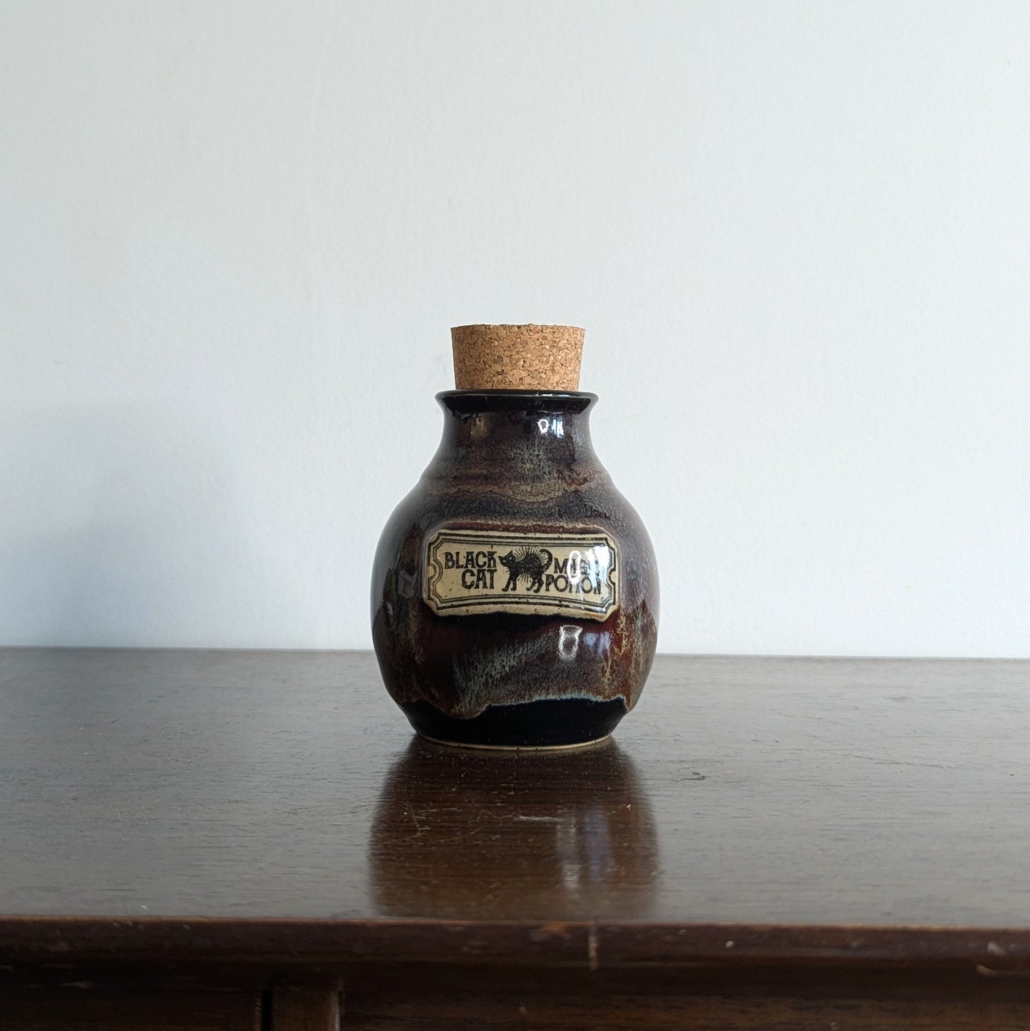 Black Cat Potion Bottle