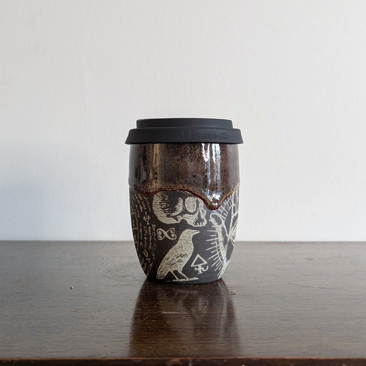 Mystic Travel Mug in Dragons Blood Glaze