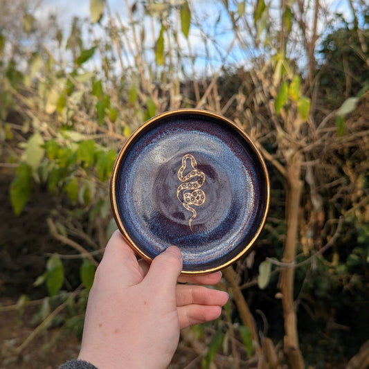 Snake Trinket Dish - Mystic Purple
