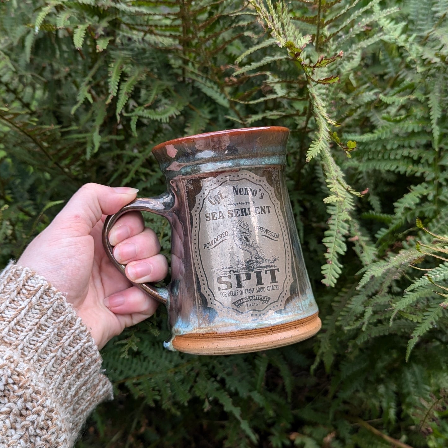 Gold Sea Serpent Spit Tankard Mug