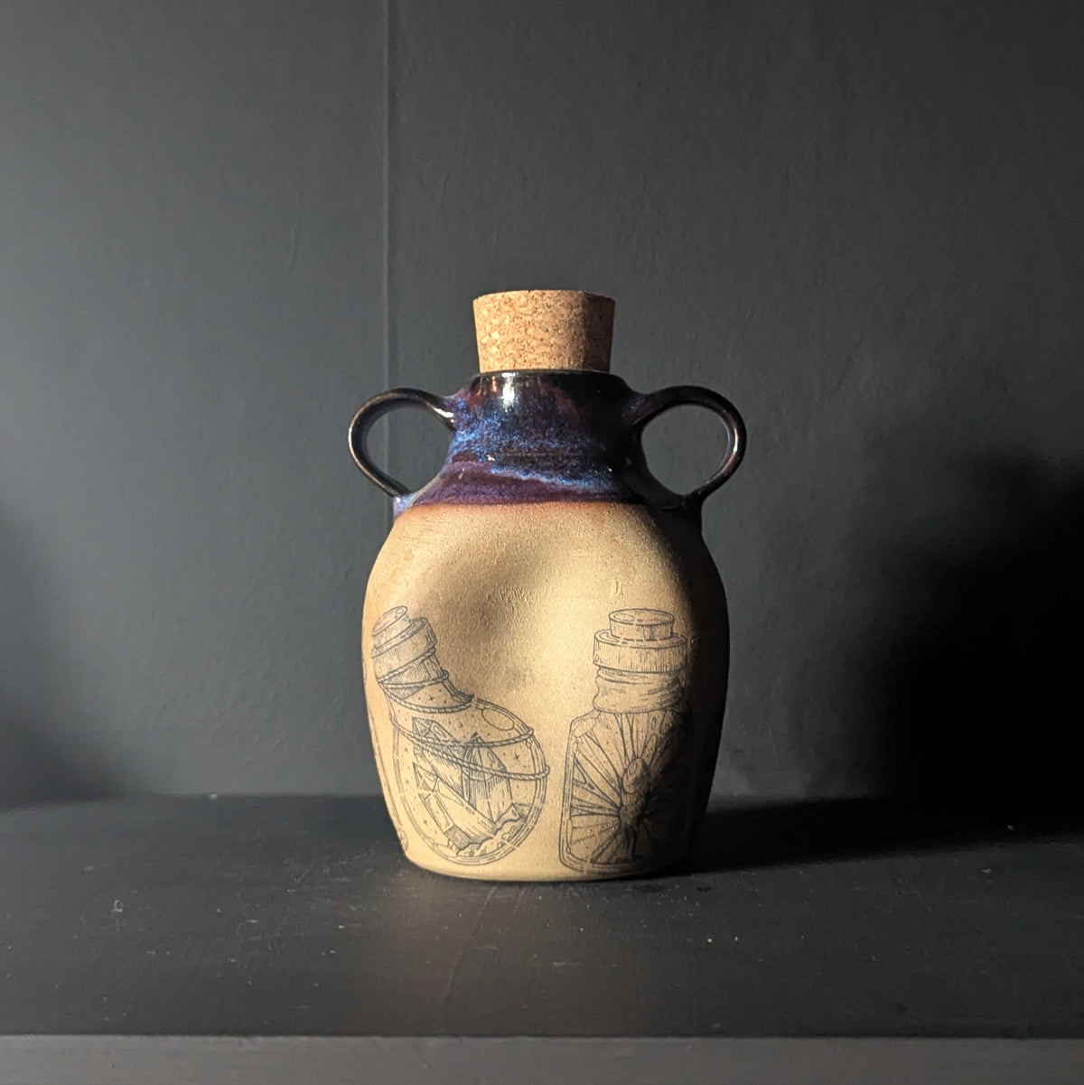 Mystic Purple Spell Jar Flask