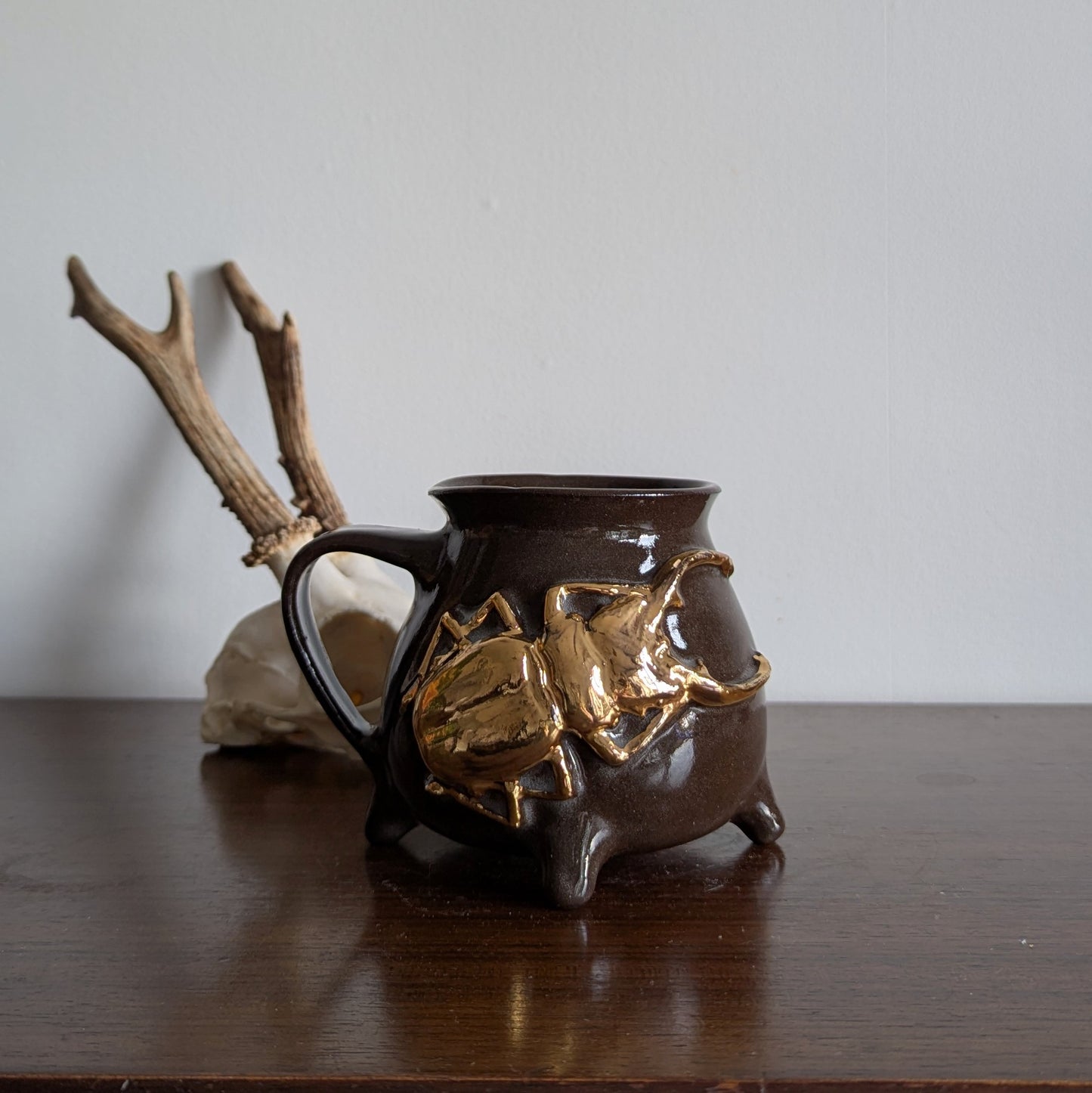 Gold Beetle Cauldron Mug - B