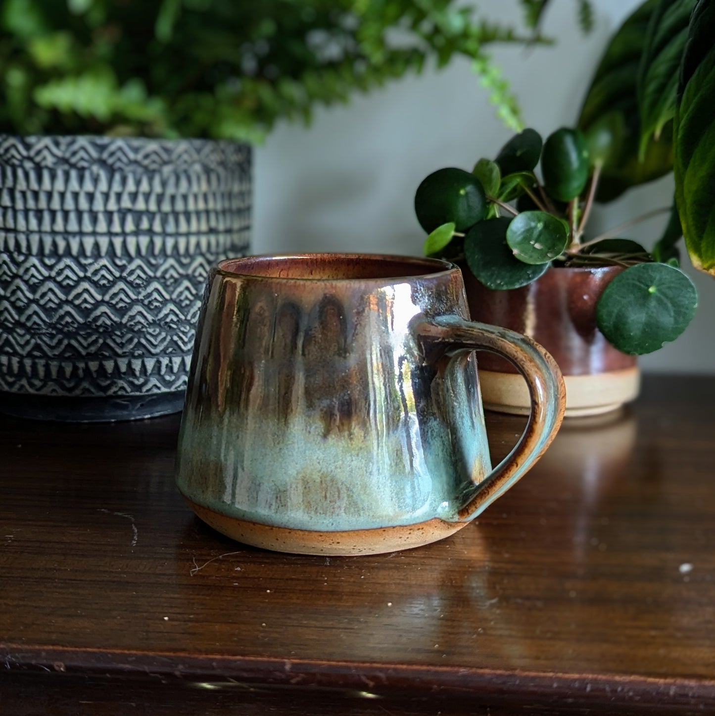 Mushroom Moon Mug in Autumn glaze