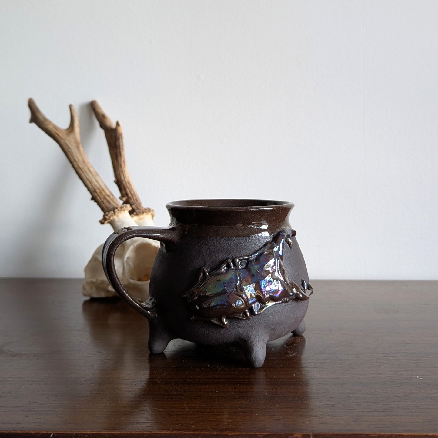 Pearlescent Beetle Cauldron Mug - B