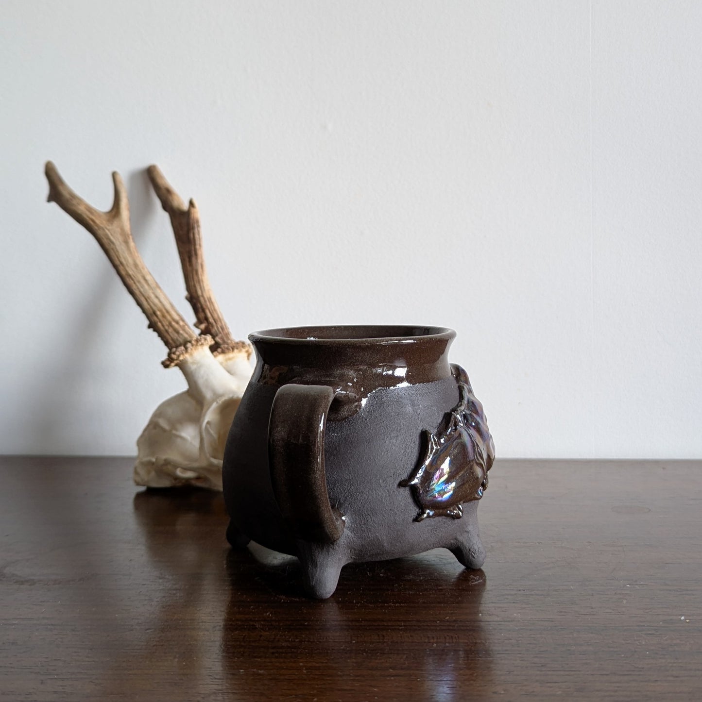 Pearlescent Beetle Cauldron Mug - B