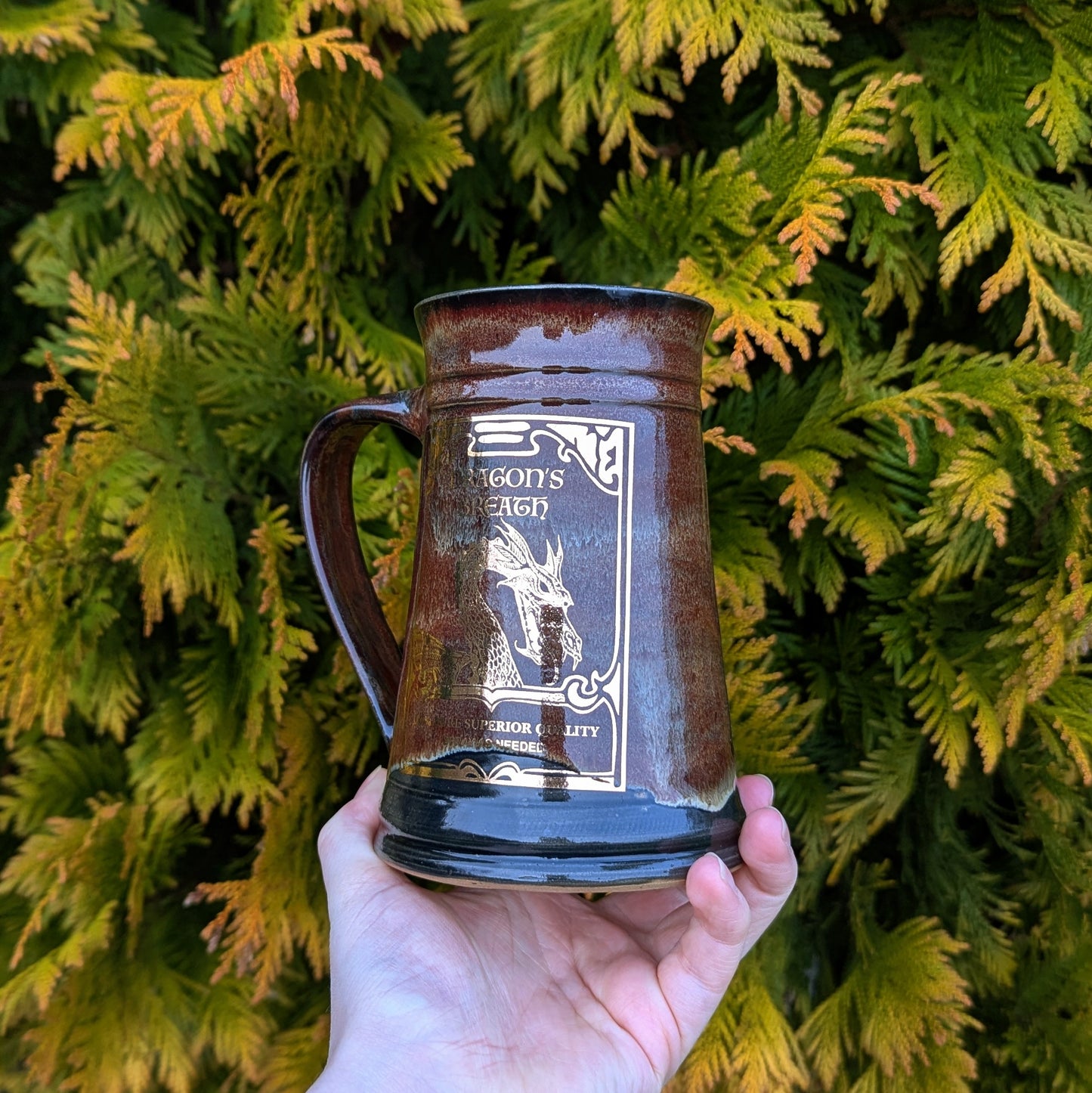 Gold Dragons Breath Tankard Mug