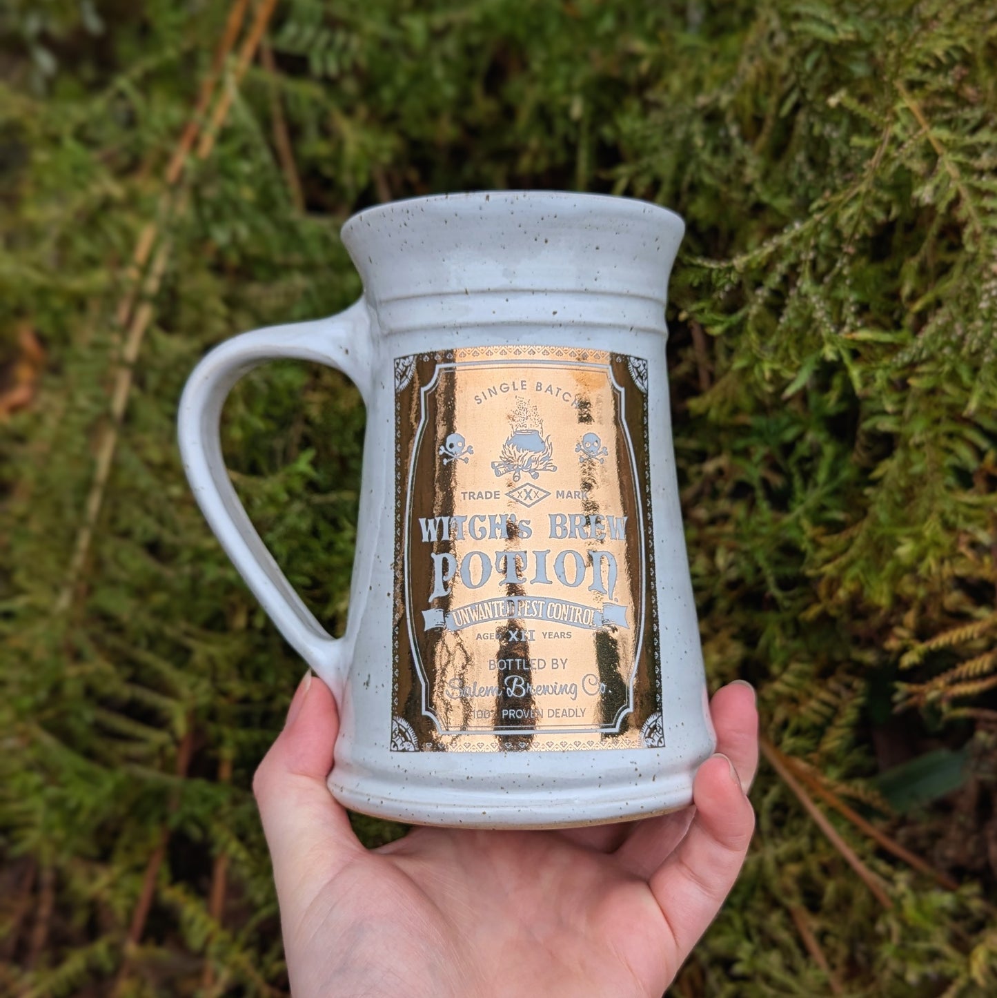 Gold Witches Brew Tankard Mug