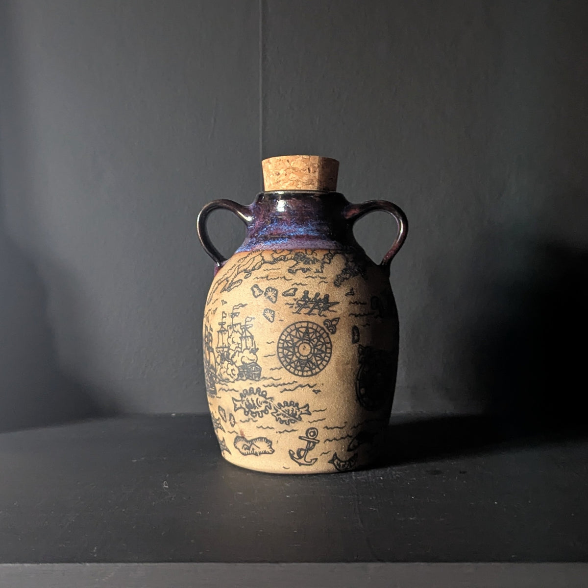 Mystic Purple Map Flask