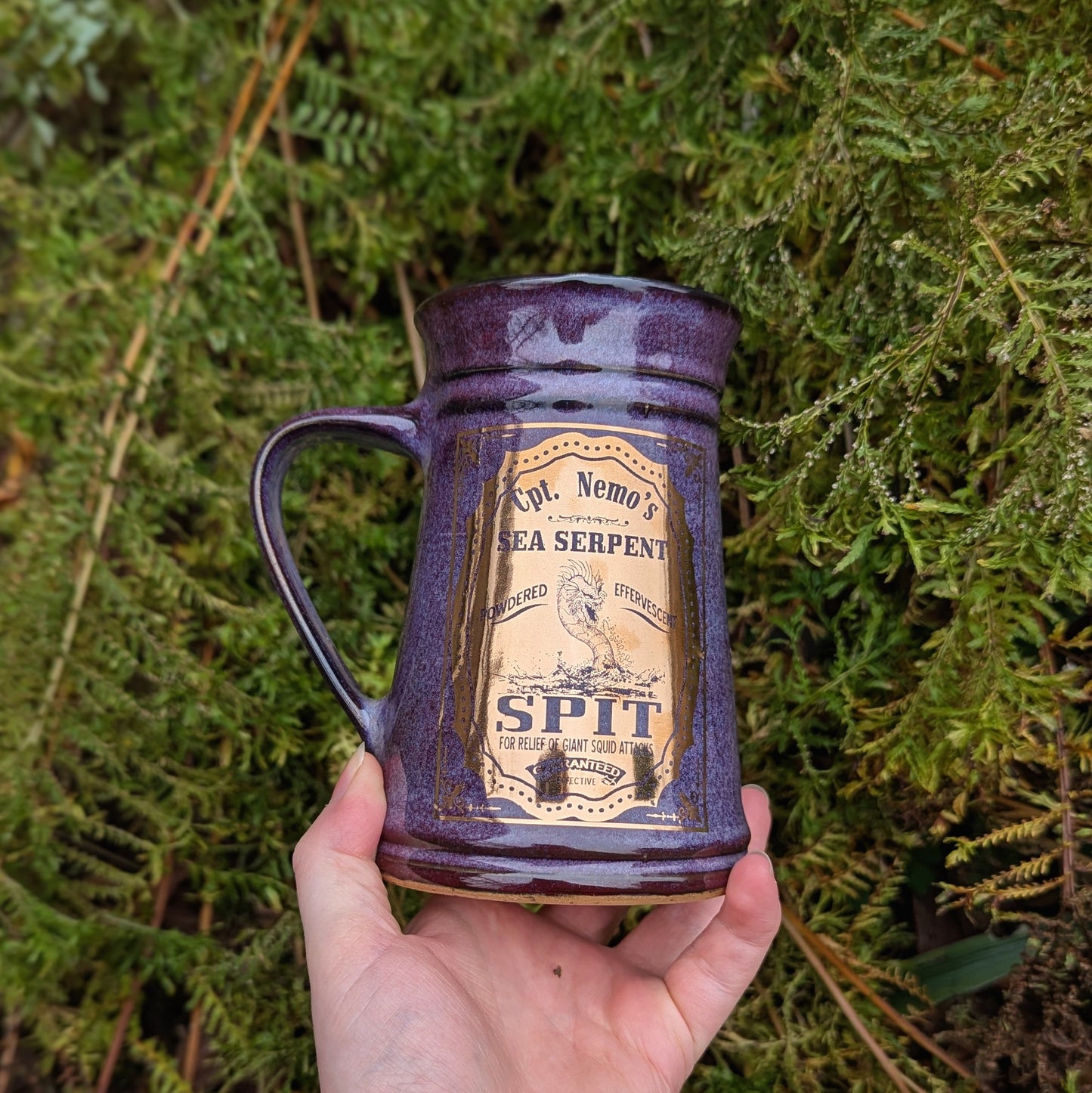 Gold Sea Serpent Spit Tankard Mug