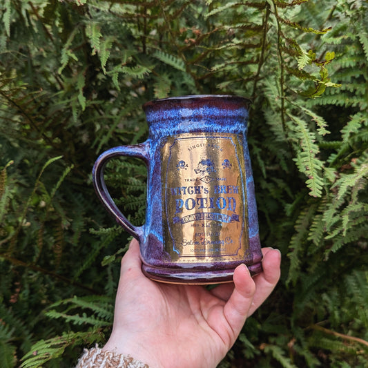 Gold Witches Brew Tankard Mug