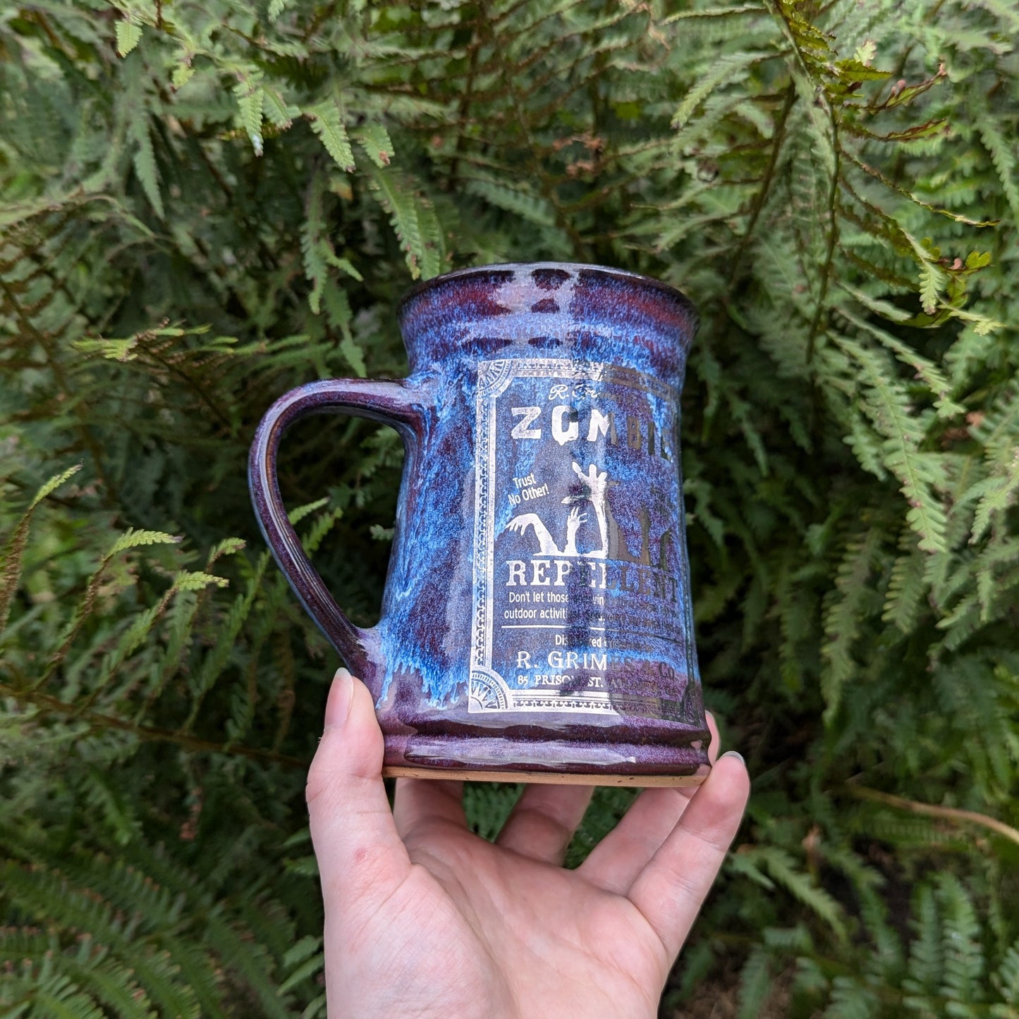 White Gold Zombie Repellent Tankard Mug