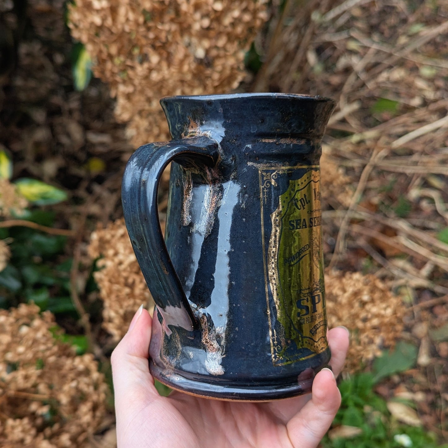 Gold Sea Serpent Spit Tankard Mug