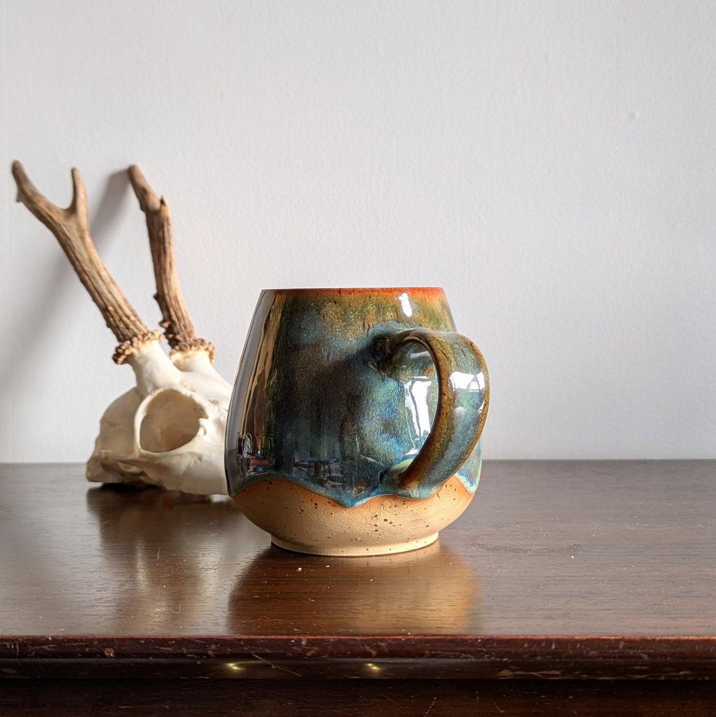 Pumpkin Ghostie mug in Autumn glaze