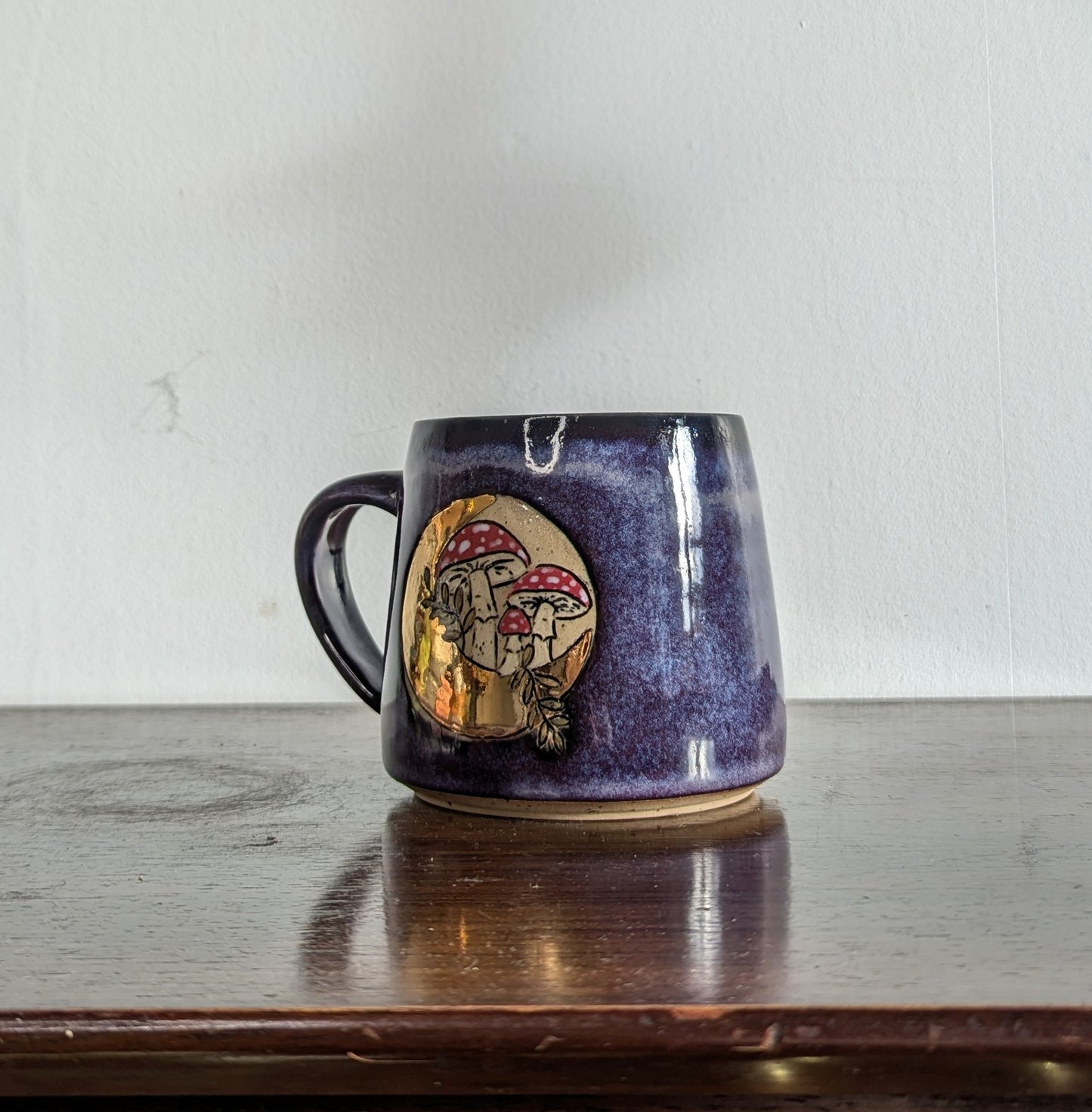 Mushroom Moon Mug - Merlot