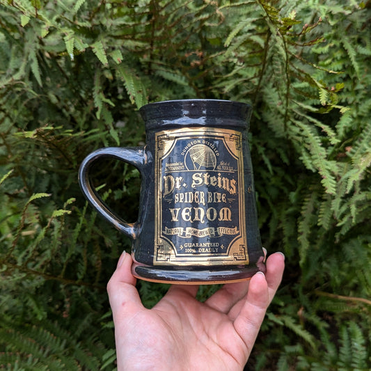 Gold Spider Bite Venom Tankard Mug