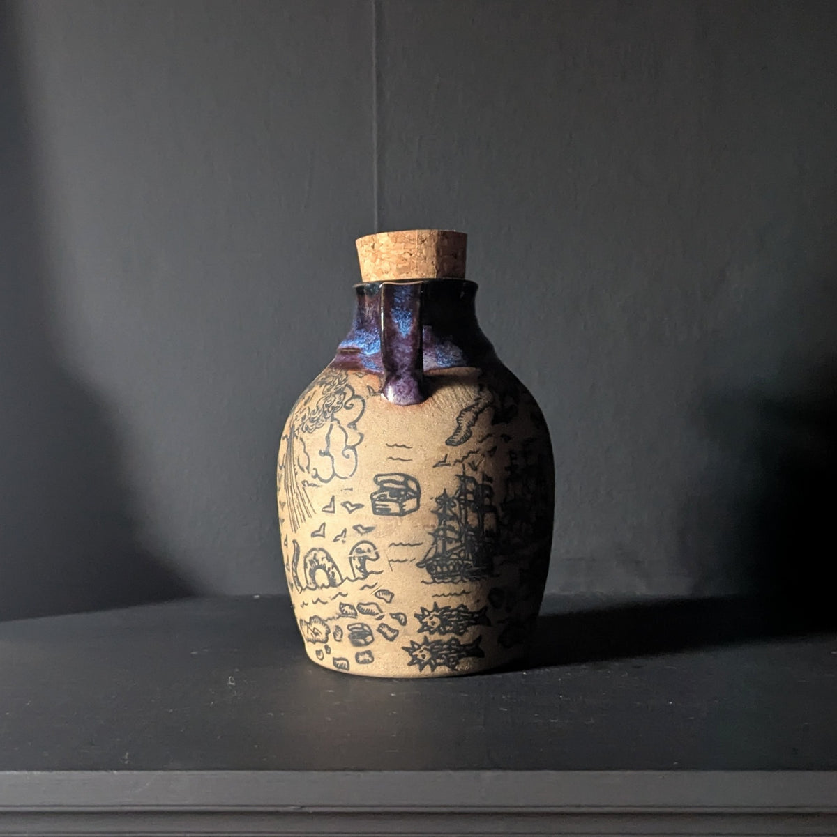 Mystic Purple Map Flask
